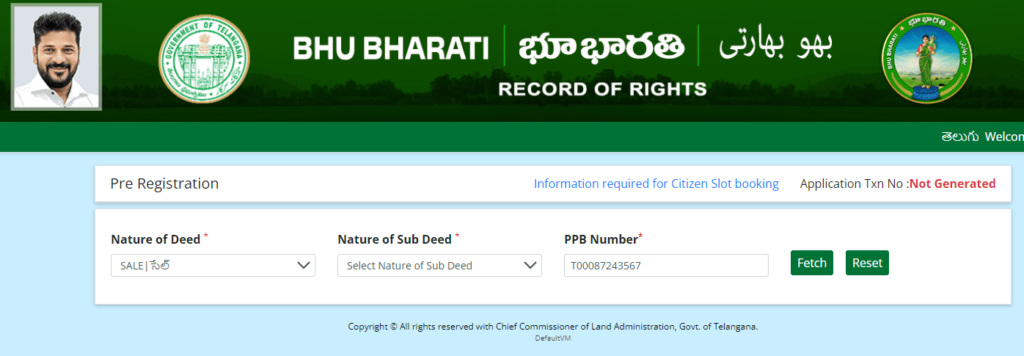 How to Book Slot for Sale Deed Land Registration In Bhu Bharati Portal Step 5