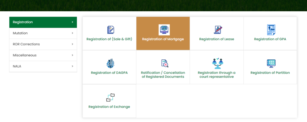 How to Book a Slot for Mortgage Land Registration on the Telangana Bhu Bharati Portal step 2
